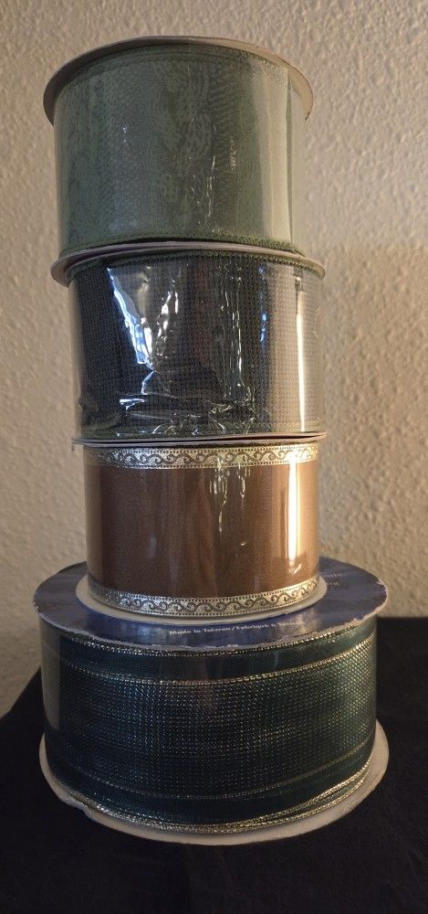 Earthtone Christmas Ribbon Lot