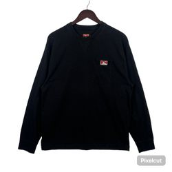 Ben Davis Men's Classic Label Long Sleeve Heavy Duty Pocket T-Shirt Sz Medium 