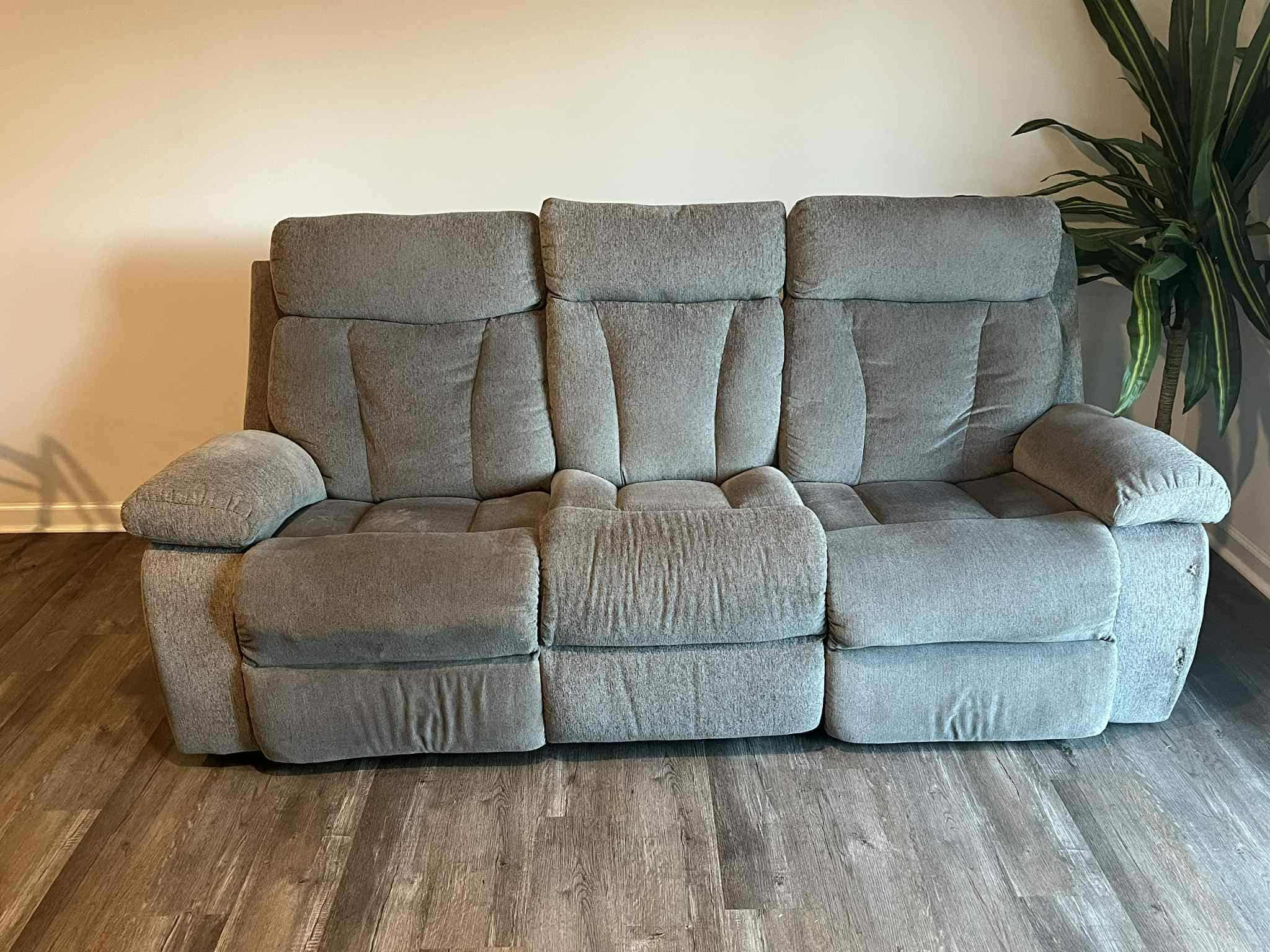 Reclining Sofa With Drop Down Console