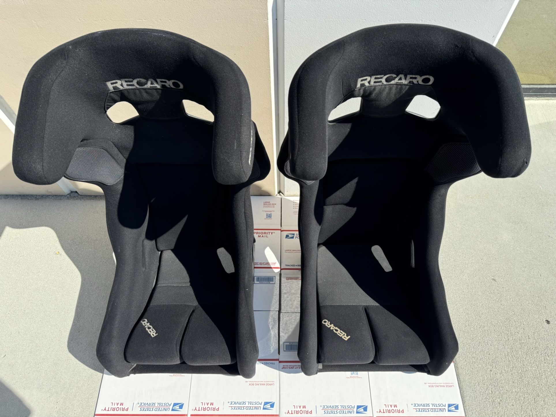 Recaro Pro Racer SPG XL Hans Halo FIA Racing Fixed Bucket Seats Black