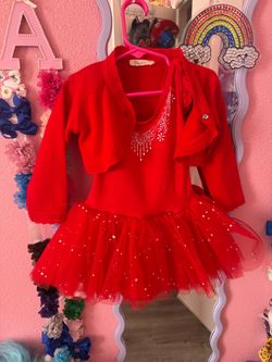 Girls Red Tutu Dress fits 3T-5T