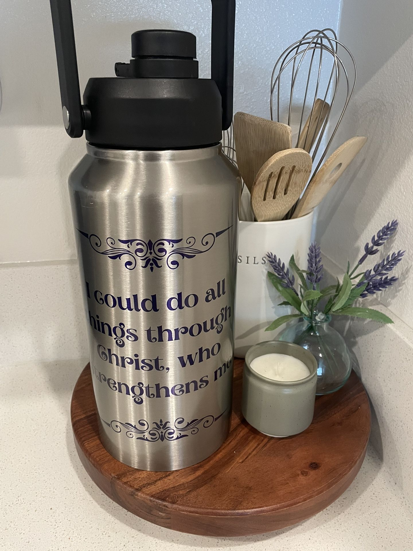 100 Ounce Stainless Water Jug Custom
