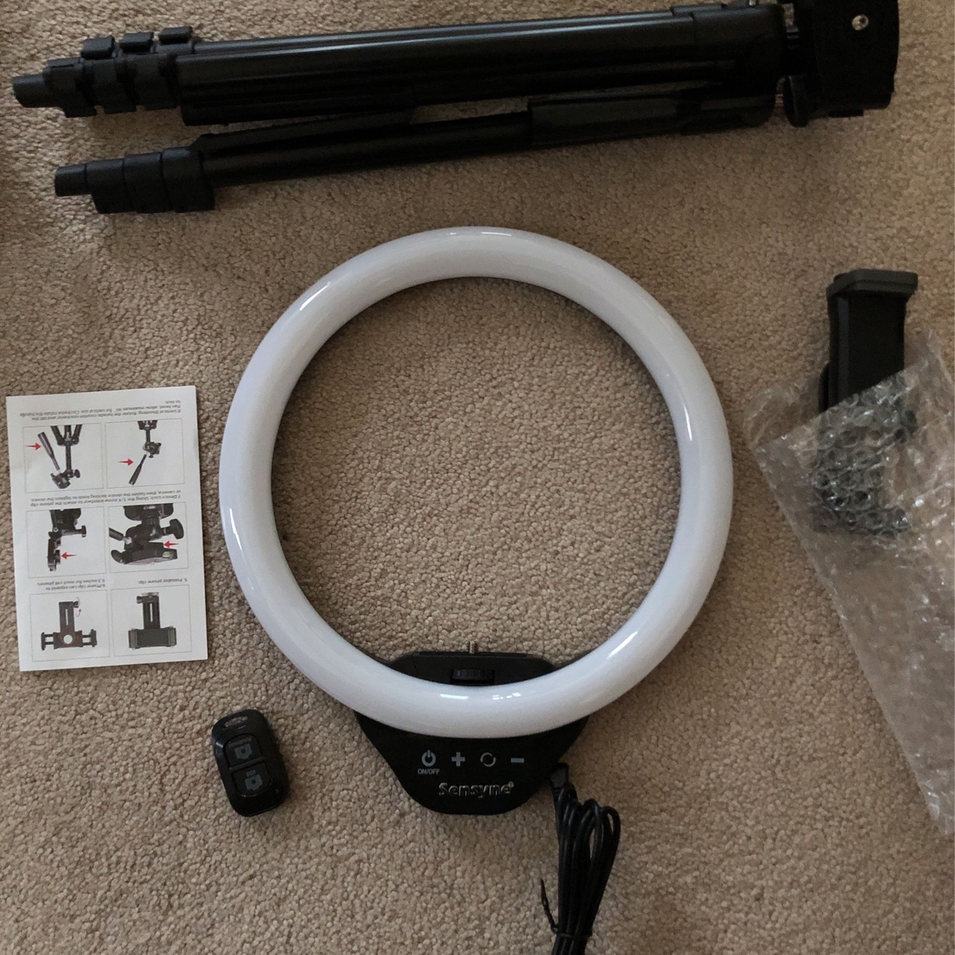 Sensyne Ring Light Phone Holder And Tripod