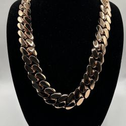 14k Rose Gold Plated 24mm 26” 790+ Gram Handmade Miami Cuban Link 
