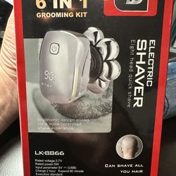 Electric Shaver Men 6 in 1 Electric Shavers for Bald Men Rechargeable Beard Trimmer with Nose Hair 