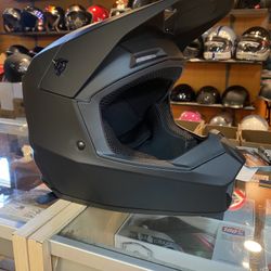 Offroad Dirtbike Dot Helmet Flat Black $120 New 