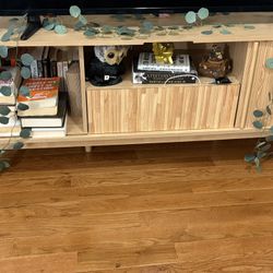 TV Stand TV Stand, Fluted Entertainment Center for TVs up to 70