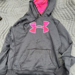 Under Armour Fleece Hoodie Long Sleeve Sweatshirt Womens Size Large .