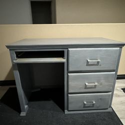 Grey Real Wooden Desk 