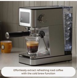 Stainless Steel Espresso Machine with Steam Wand