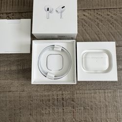 Apple AirPods Pro Headphones Earbuds With Box, Case, Brand New Charger, Wireless Charging 