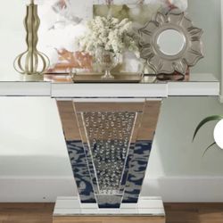 Console Table With Encrusted Diamonds 