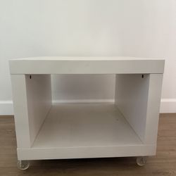 21.5” W X 21.5” D X 16.5” Side Table With Wheels