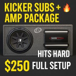 Kicker Subs + Amp Package – HITS HARD – Full Setup