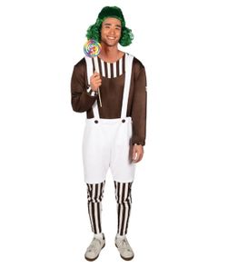 Men's Chocolate Factory Worker Costume Size L