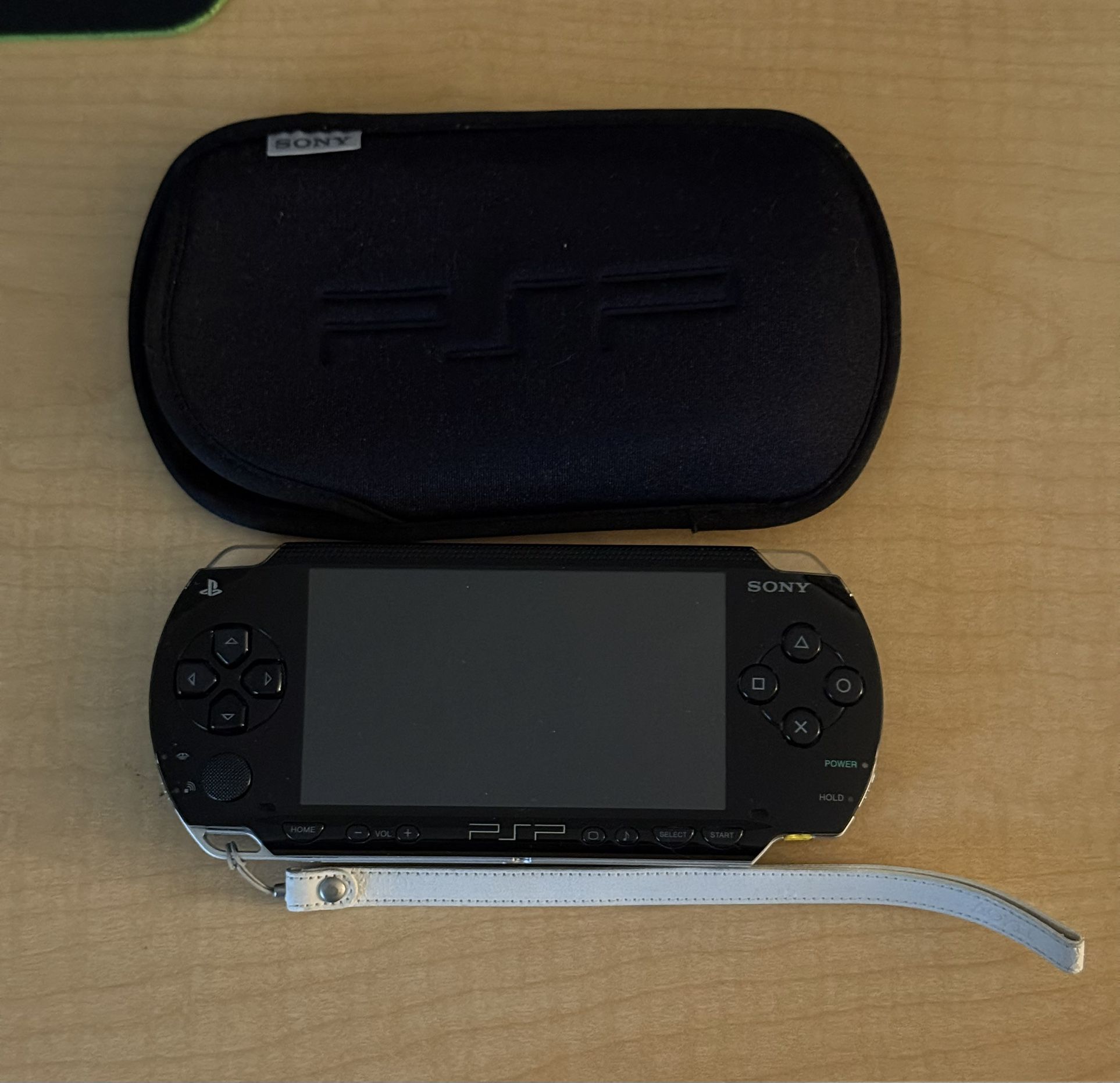 PlayStation Portable PSP 1001 W/USB-C Adapter, Memory Stick, 3600mAh Battery, Pouch, Game