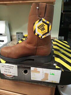 Steel toe boots size 9 1/2 PICK UP ONLY