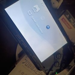 Psp With Charger Working With Japanese Baseball Game