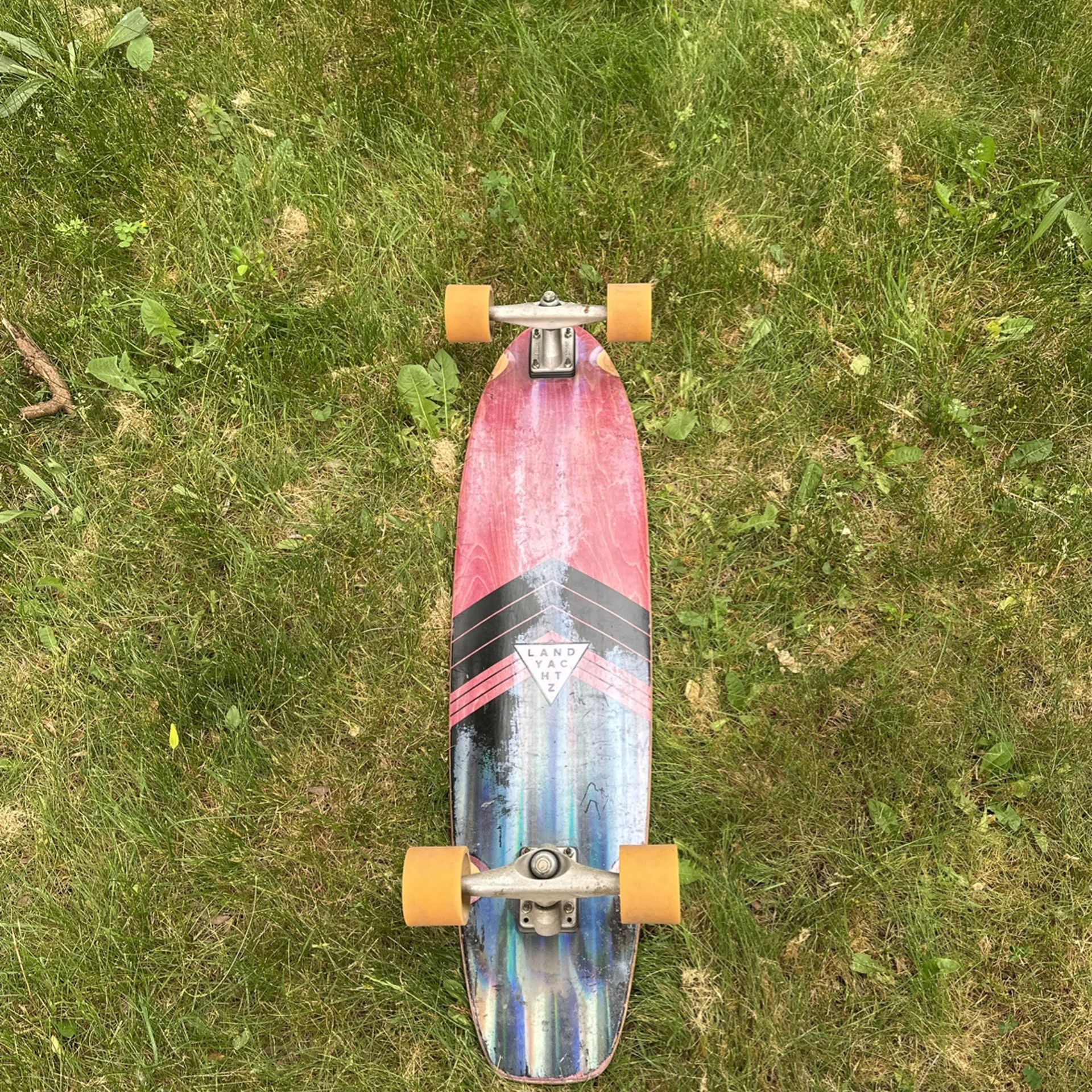 Longboard With A Chrome Bottom