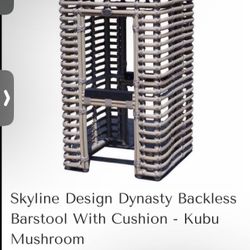 Skyline Design Dynasty Backless Barstool Designer High End Commercial Grade 