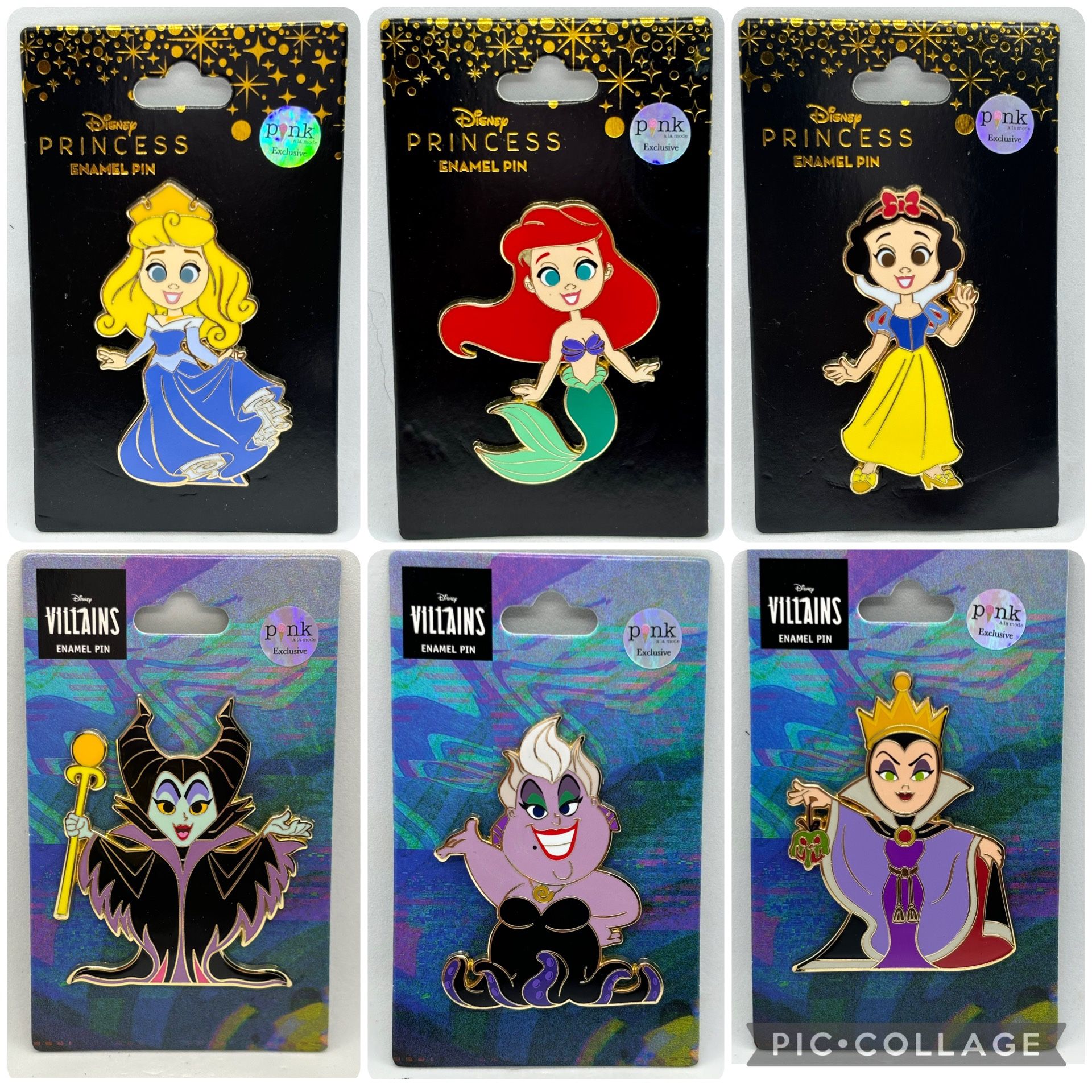 Pink a la Mode-Disney Happiest Collection On Earth Princesses & Villains 2024 Disney Pin‼️$25 EACH Pin NWT‼️