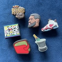 Black King Dope Black Father Carmine Jordan 6 crocs shoe charms pins jibbitz lot