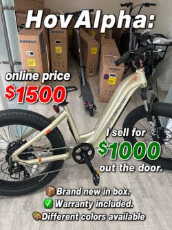 HOVSCO alpha premium eBike different color available
