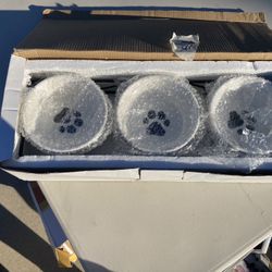 Pets Ceramic Plates Set Of 3 