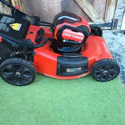 CRAFTSMAN 60 VOLT LAWN MOWER AND 20 VOLT WEED EATER