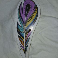 Wooden Feather Wall Hook