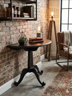 Industrial metal wall table