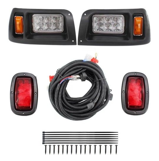 COOL STAR LED Lighting 12V Headlight Tail Light Kit Compatible with Club Car DS 1993-UP Gas & Elec