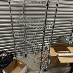 Metal Shelving Rack On Wheels 