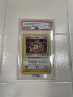 Team Rocket's Meowth 18 | 2000 Black Star Promo - Pokemon League | PSA 10 Graded