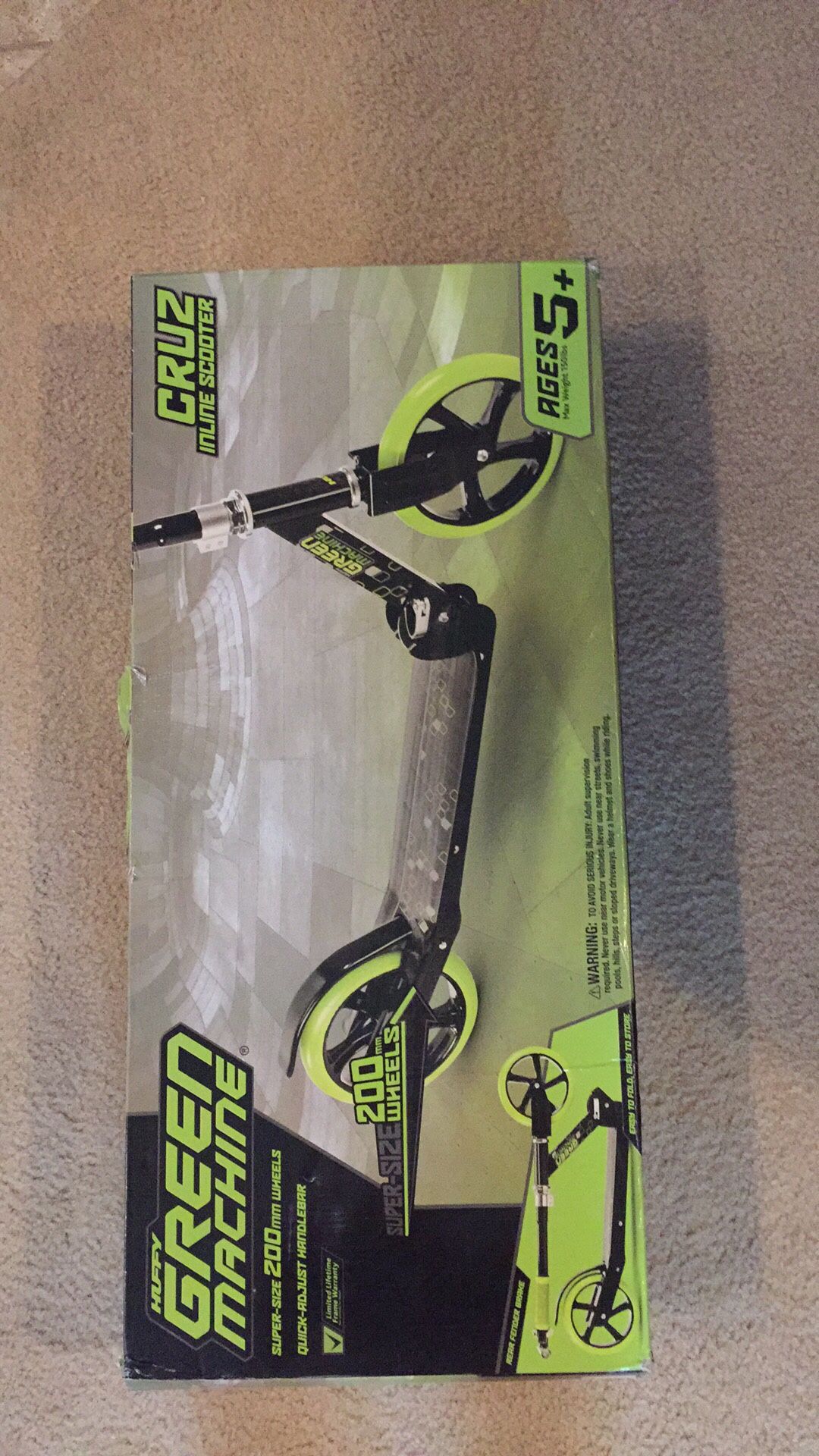 Huffy green machine cruz store inline scooter