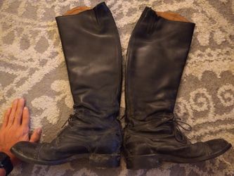 Ariat Tall English Riding Boots Black Leather Size 9 Tall/Full