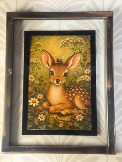 Autumn Beautiful vintage inspired deer