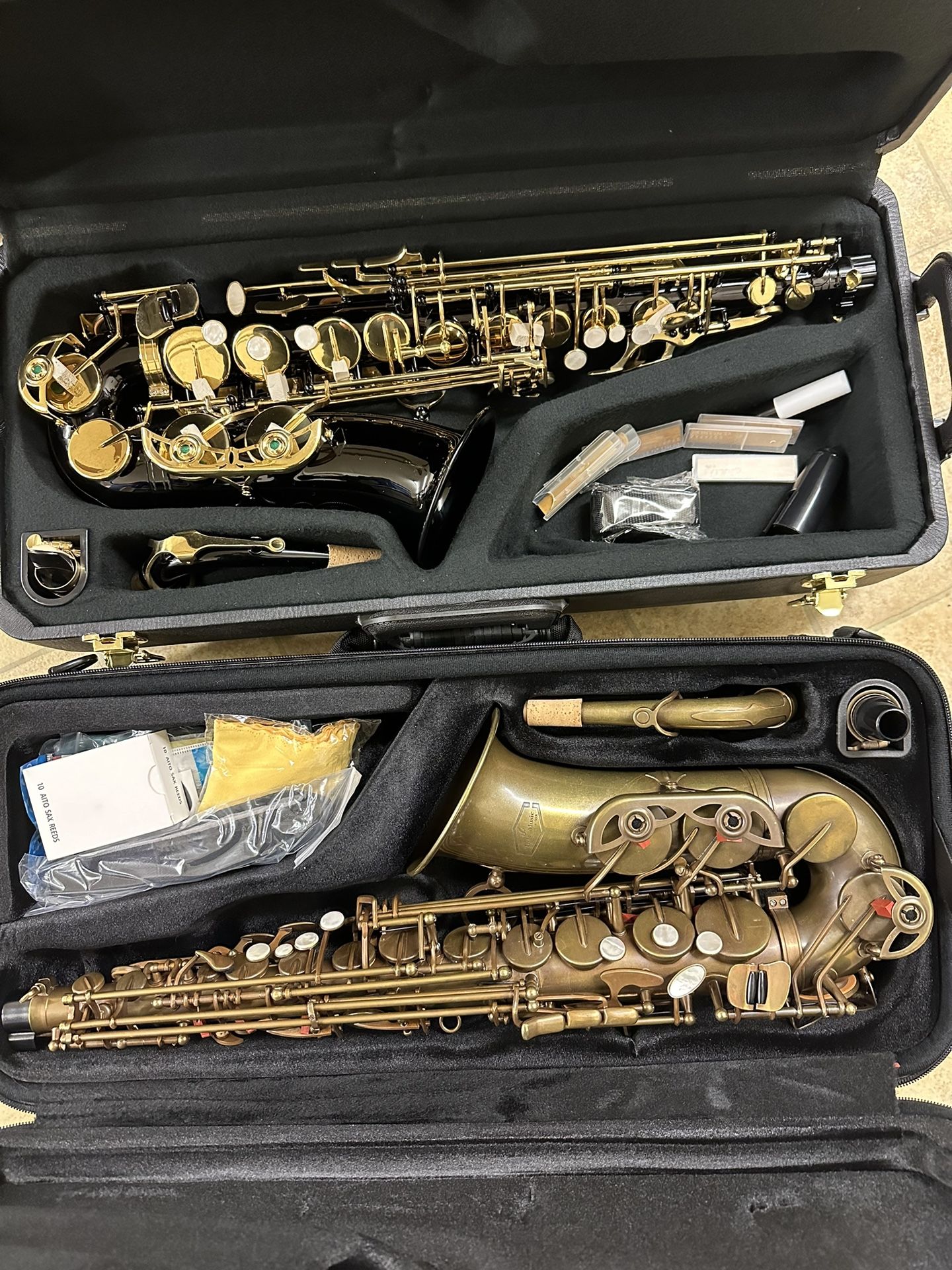 Black and Gold Alto Saxophones Excellent Condition $350 Each