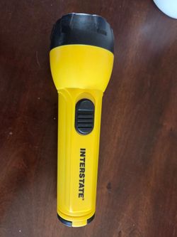 ​Interstate Heavy-Duty Yellow Flashlight (Battery Powered / Working)