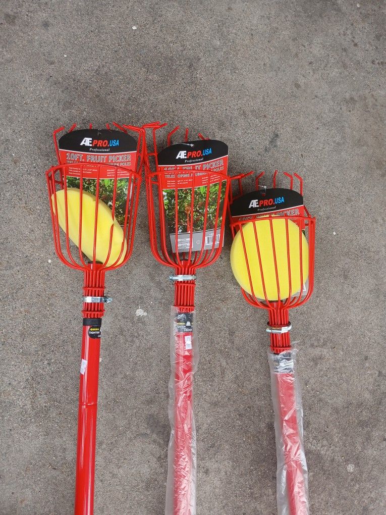 Telescopic Fruit Picker 10' Aluminum Pole $22