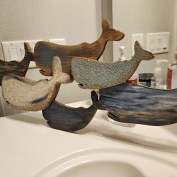 Ocean Theme Sea Decorations Blue Whale  Starfish Seahorse Art