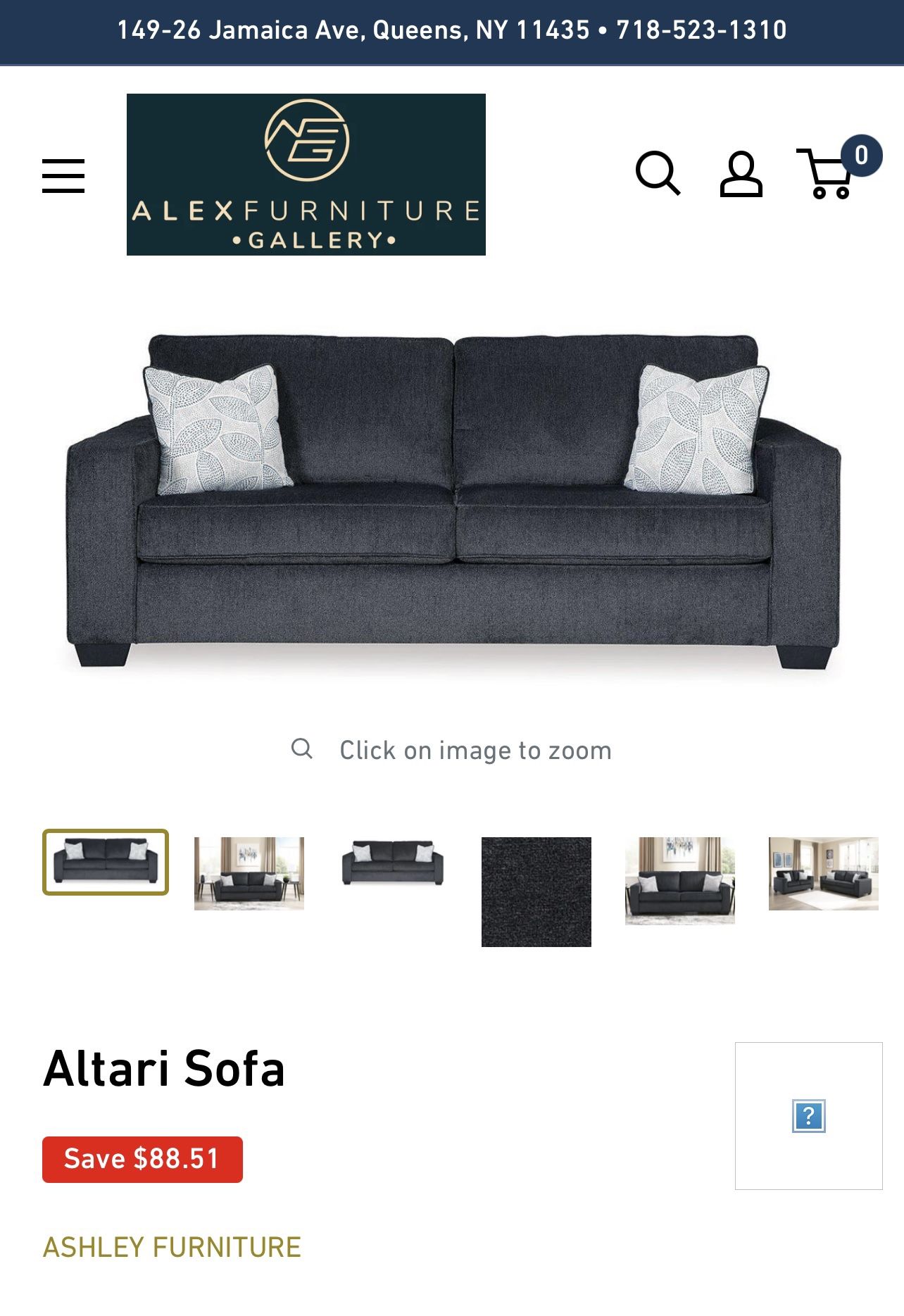 Ashley Altari Sofa. Order Direct Online Today!