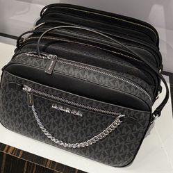 Michael Kors Jet Set East West Chain Signature MK Crossbody Bag