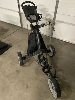 2 CaddyLite EZ 3-Wheel Golf Push Carts - Great Condition