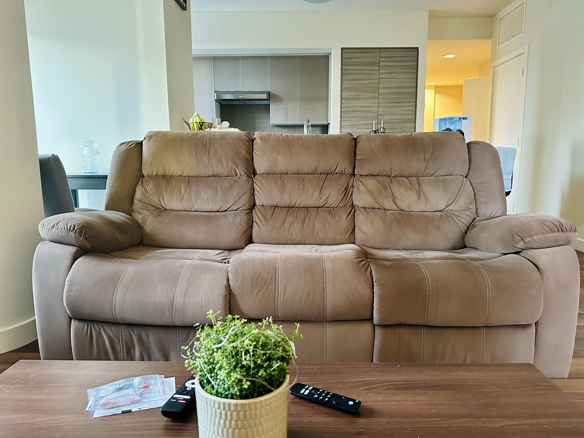 Manual Recliner 3-Seater Sofa - Good Condition