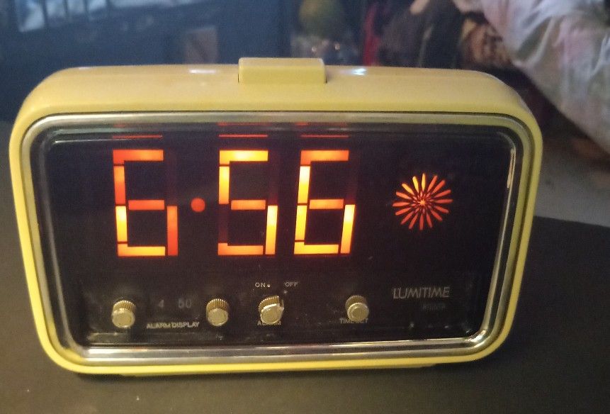 Vintage LUMITIME Alarm Clock MCM 70s Super Rare Collector Must Have