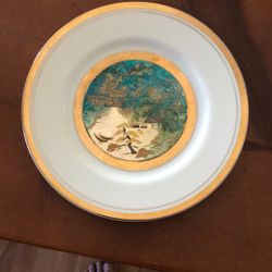 Art of Chokin 24K Gold Edged Rim , 7 3/4 In Plate