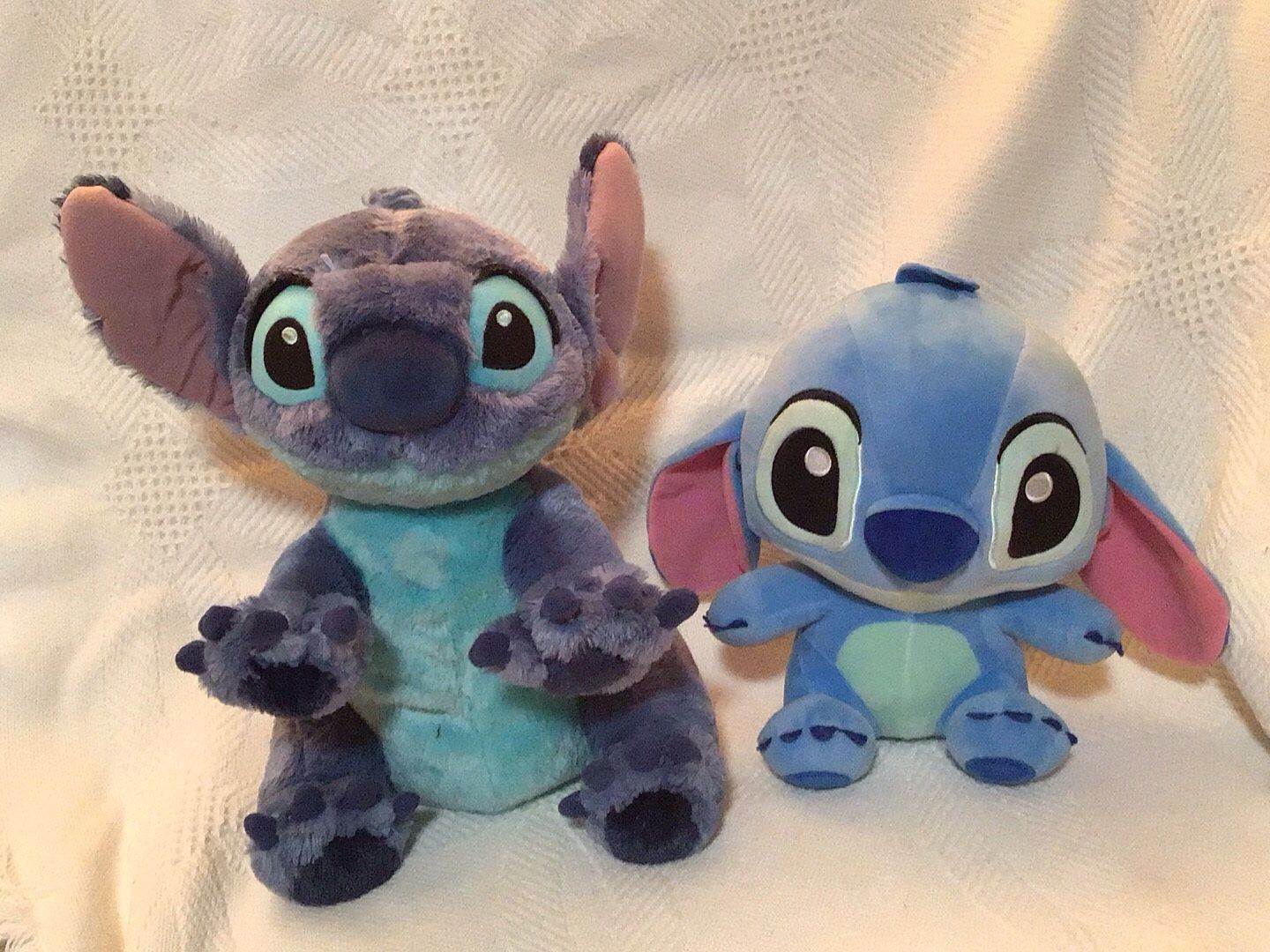 Disney Stitch Plush 14”/11” Both For $20 Execelente Condition