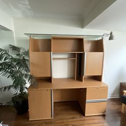 Desk With Hutch And Glass Top