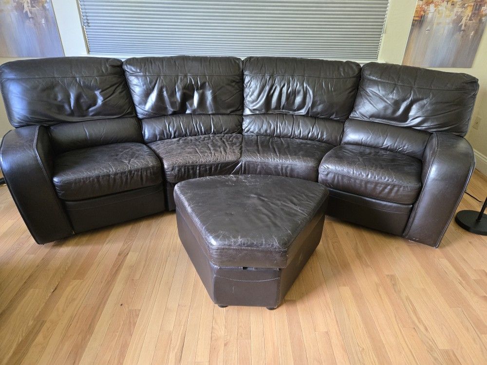 Real Leather Sofa Recliners and Chase